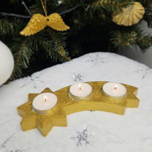 Adventi gyertyatartó 3 gyertyás (kiegészítők nélkül)